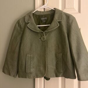 Ann Taylor Olive Textured Blazer